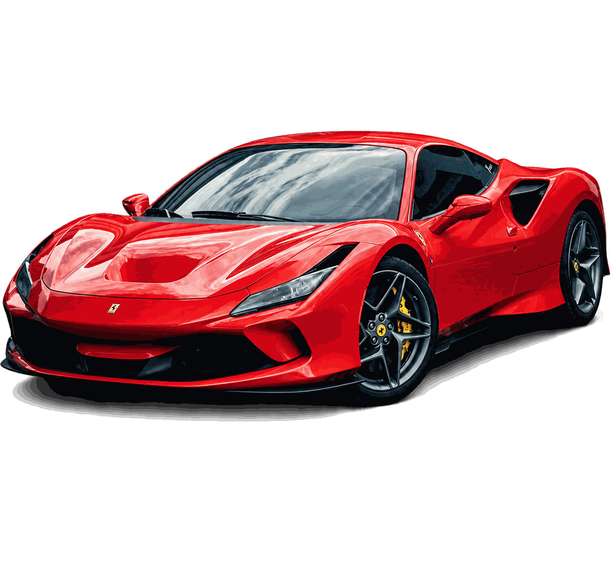 Freshly detailed sports car